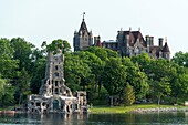 United States, New York State, Alexandria Bay, Heart Island and Boldt Castle on the St. Lawrence River in the Thousand Islands