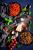 Preparation of Plant Based High Protein Red Lentil and Legume Pasta with Raw Ingredients.