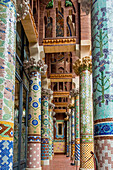 The facade of the Palau de la Musica Catalana (Palace of Catalan Music) concert hall, old city, Barcelona, Catalonia, Spain, Europe