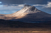 Stac Pollaidh in winter, Assynt-Coigach National Scenic Area, Assynt, Inverpolly, Sutherland, Scottish Highlands, Scotland, United Kingdom, Europe