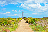 Lighthouse, Capo Murro di Porco, Syracuse, Sicily, Italy, Mediterranean, Europe