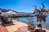 Blick auf ein Restaurant an der Waterfront, Simon's Town, Kapstadt, Westkap, Südafrika, Afrika