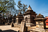 Shivalayas in Mrigasthali, Mausoleen in Pashupatinath, Kathmandu, Nepal, Asien