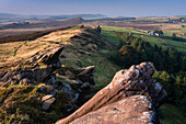 Ramshaw Rocks im Sommer, in der Nähe von Leek, Peak District National Park, Staffordshire Moorlands, Staffordshire, England, Vereinigtes Königreich, Europa