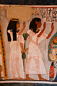 Wall Paintings, Tomb of Roy, TT255, End of Eighteenth Dynasty, Tombs of the Nobles, Ancient Thebes, UNESCO World Heritage Site, Luxor, Eygpt, North Africa, Africa