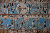 Deckenreliefs, Vestibül, Hathor-Tempel, Dendera, Qena, Ägypten, Nordafrika, Afrika