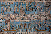 Deckenreliefs, Vestibül, Hathor-Tempel, Dendera, Qena, Ägypten, Nordafrika, Afrika