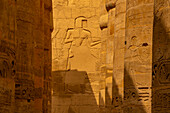 Detail of Columns, Great Hypostyle Hall, Karnak Temple Complex, UNESCO World Heritage Site, near Luxor, Thebes, Egypt, North Africa, Africa