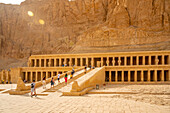 View of Mortuary Temple of Hatshepsut, UNESCO World Heritage Site, Deir el-Bahari, Thebes, Egypt, North Africa, Africa