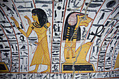 Wall paintings, Tomb of Nebenmaat, TT219, Deir el-Medina Tombs (Worker Tombs), Thebes, UNESCO World Heritage Site, Luxor, Egypt, North Africa, Africa