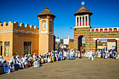 Pilgrims at the Easter ceremony, Coptic Cathedral of St. Mariam, Asmara, Eritrea, Africa