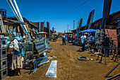 Metal scrap for sale, Medebar market, Asmara, Eritrea, Africa