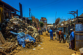 Metal scrap for sale, Medebar market, Asmara, Eritrea, Africa