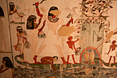 Wall Paintings, Tomb of Menna, TT69, Tombs of the Nobles, Ancient Thebes, UNESCO World Heritage Site, Luxor, Egypt, North Africa, Africa