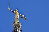 Statue of Justice, Old Bailey, Central Criminal Court, London, England, United Kingdom, Europe