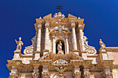 Ortygia Syracuse Cathedral dating from the 7th century, Baroque facade, Duomo Square, Ortygia, UNESCO World Heritage Site, Syracuse, Sicily, Italy, Mediterranean, Europe