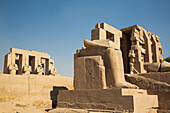 Lower Section, Colossus of Ramesses II, Ramesseum, Memorial Temple of Pharaoh Ramesses II, 13th century BC, Ancient Thebes, UNESCO World Heritage Site, Luxor, Egypt, North Africa, Africa