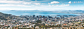 Panaromic view of Cape Town, a port city on South Africa's southwest coast, on a peninsula beneath the imposing Table Mountain, Cape Town, Western Cape, South Africa, Africa