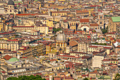 Elevated view of Naples skyline from Castel Sant'Elmo, Naples, Campania, Italy, Europe