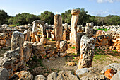 Südlicher Abschnitt des Torre d'en Galmes, einer talayotischen Fundstätte auf der Insel Menorca, Balearen, Spanien, Mittelmeer, Europa