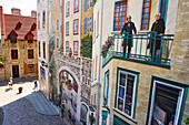 Mural painting, Petit Champlain district, Quebec City, Province of Quebec, Canada, North America