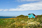 Wooden house, Havre aux Maisons island, Magdalen Islands, Gulf of Saint Lawrence, Quebec province, Canada, North America