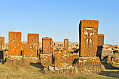 Noratus cemetery, the largest surviving cemetery with khachkars in Armenia, near Lake Sevan, Gegharkunik region, Armenia, Eurasia