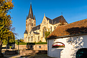 Thorn Abbey in the white village of Thorn, Limburg, The Netherlands, Europe