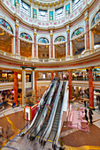 Trafford Centre, Indoor shopping mall, escalators, Greater Manchester, England, United Kingdom, Europe