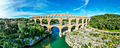 The Pont du Gard, a Roman aqueduct, UNESCO World Heritage Site, Vers-Pont-du-Guard, Occitanie, France, Europe