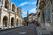 Das römische Amphitheater, Arles, UNESCO-Welterbe, Bouches du Rhone, Provence-Alpes-Cote d'Azur, Frankreich, Europa