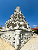 Exterior view of a stupa inside the Royal Palace grounds in Phnom Penh, Cambodia, Indochina, Southeast Asia, Asia