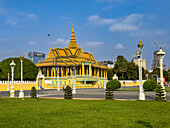 Außenansicht der königlichen Palastanlage in Phnom Penh, Kambodscha, Indochina, Südostasien, Asien