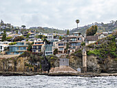 Housing along the coastline just outside Newport Beach, California, United States of America, North America