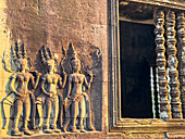 Angkor Wat, UNESCO-Weltkulturerbe, eine hinduistisch-buddhistische Tempelanlage bei Siem Reap, Kambodscha, Indochina, Südostasien, Asien