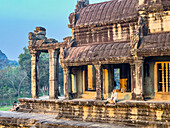 Angkor Wat, UNESCO-Weltkulturerbe, eine hinduistisch-buddhistische Tempelanlage bei Siem Reap, Kambodscha, Indochina, Südostasien, Asien