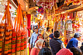 Seidenmarkt, Jaipur, Rajasthan, Indien, Südasien, Asien