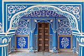 Chhavi Niwas, Das blaue Zimmer im Stadtpalast, Stadtpalast, Jaipur, Rajasthan, Indien, Südasien, Asien