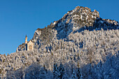 Neuschwanstein castle, Schwangau, Fussen, Swabia, Bavarian Alps, Bavaria, Germany, Europe