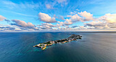 Aerial of the Island of Mozambique, UNESCO World Heritage Site, Mozambique, Africa