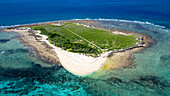 Aerial of Goa island near the Island of Mozambique, Mozambique, Africa