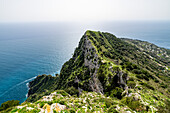 View over the Island of Capri, Gulf of Naples, Campania, Italy, Europe