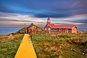 Lighthouse at Cape Horn, southern most point in South America, Hornos island, Tierra del Fuego, Chile, South America