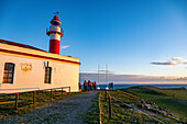 Leuchtturm auf der Insel Magdalena, Region Magallanes, Punta Arenas, Chile, Südamerika