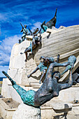 Monumento A Tripulantes Goleta Ancud, Shoreline of Punta Arenas, Patagonia, Chile, South America