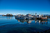 Pier in Ushuaia, Tierra del Fuego, Argentinien, Südamerika