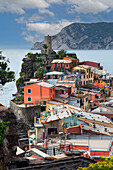 Vernazza, ein Küstenort in der Provinz La Spezia, Region Cinque Terre, UNESCO-Welterbe, Ligurien, Italien, Europa