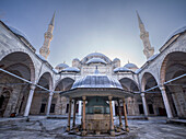 Inner cloister of Shehzade (Sehzade) Camii Mosque, Istanbul, Turkey, Europe