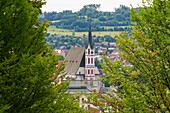 St.-Veits-Kirche in Cesky Krumlov, UNESCO-Welterbe, Südböhmische Region, Tschechische Republik (Tschechien), Europa