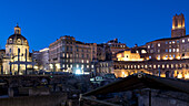 Cityscape of the Historic Center of Rome, with Trajan's Forum ruins in the foreground, UNESCO World Heritage Site, Rome, Lazio, Italy, Europe